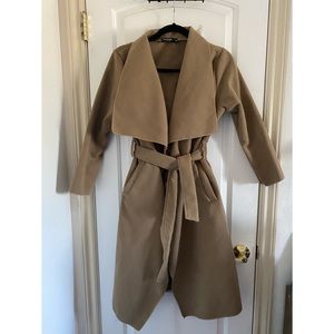 Super cute Nasty Gal tan coat.